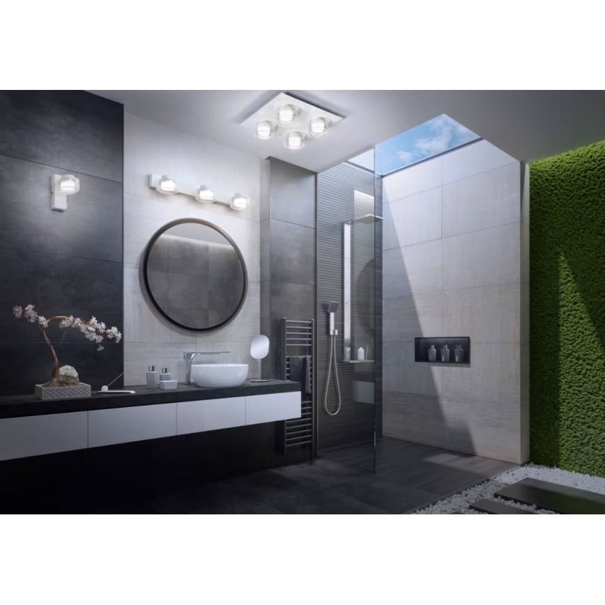 Ledvance - LED Zidna svjetiljka za kupaonicu ORBIS FLAME 2xLED/5,5W/230V 3000/4000K IP44 bijela