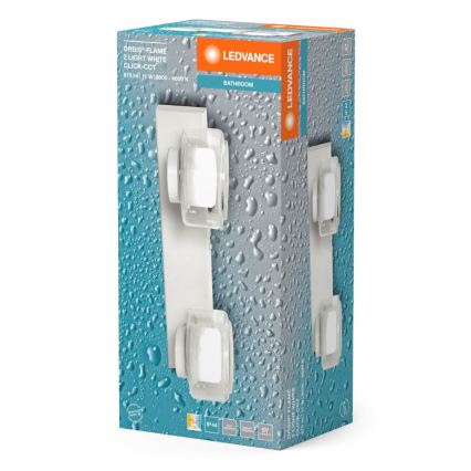 Ledvance - LED Zidna svjetiljka za kupaonicu ORBIS FLAME 2xLED/5,5W/230V 3000/4000K IP44 bijela