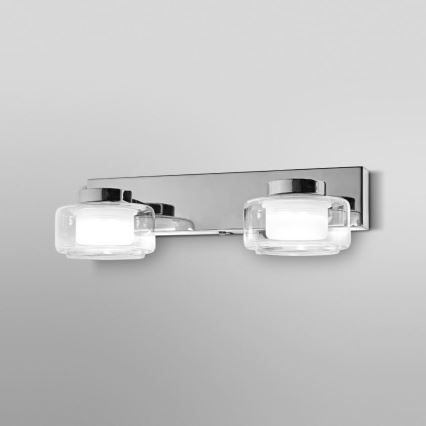 Ledvance - LED Zidna svjetiljka za kupaonicu ORBIS FLAME 2xLED/5,5W/230V 3000/4000K IP44 krom