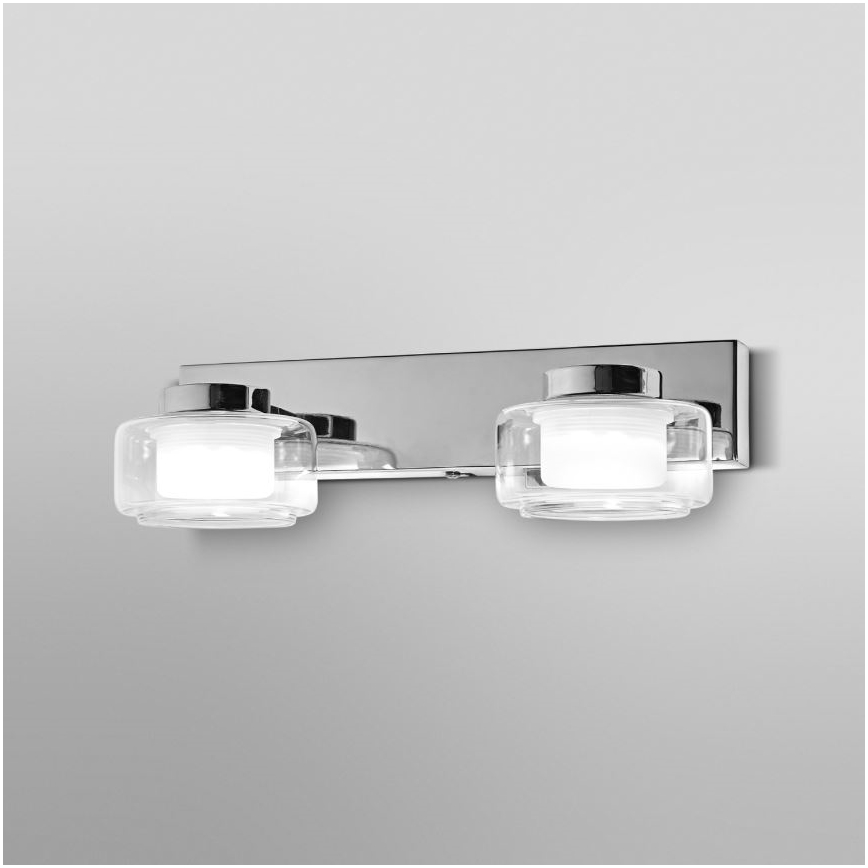 Ledvance - LED Zidna svjetiljka za kupaonicu ORBIS FLAME 2xLED/5,5W/230V 3000/4000K IP44 krom