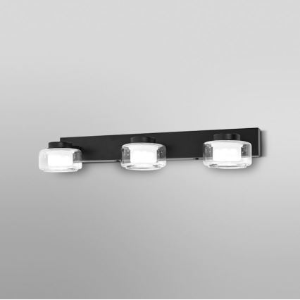 Ledvance - LED Zidna svjetiljka za kupaonicu ORBIS FLAME 3xLED/5,5W/230V 3000/4000K IP44 crna