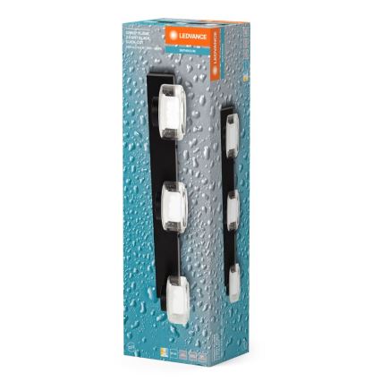 Ledvance - LED Zidna svjetiljka za kupaonicu ORBIS FLAME 3xLED/5,5W/230V 3000/4000K IP44 crna