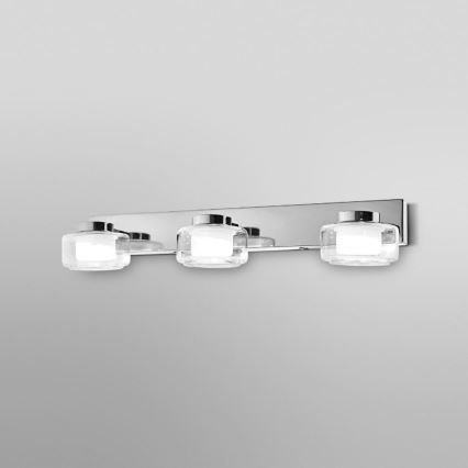 Ledvance - LED Zidna svjetiljka za kupaonicu ORBIS FLAME 3xLED/5,5W/230V 3000/4000K IP44 krom