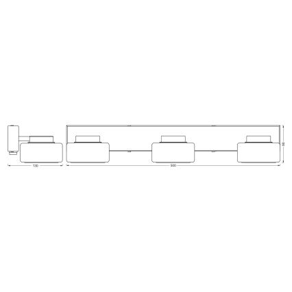 Ledvance - LED Zidna svjetiljka za kupaonicu ORBIS FLAME 3xLED/5,5W/230V 3000/4000K IP44 krom