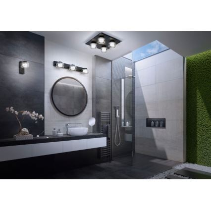 Ledvance - LED Zidna svjetiljka za kupaonicu ORBIS FLAME LED/5,5W/230V 3000/4000K IP44 crna