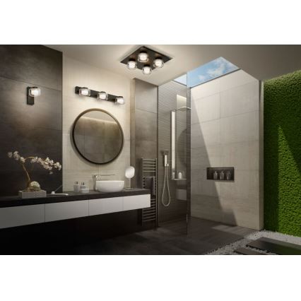 Ledvance - LED Zidna svjetiljka za kupaonicu ORBIS FLAME LED/5,5W/230V 3000/4000K IP44 crna