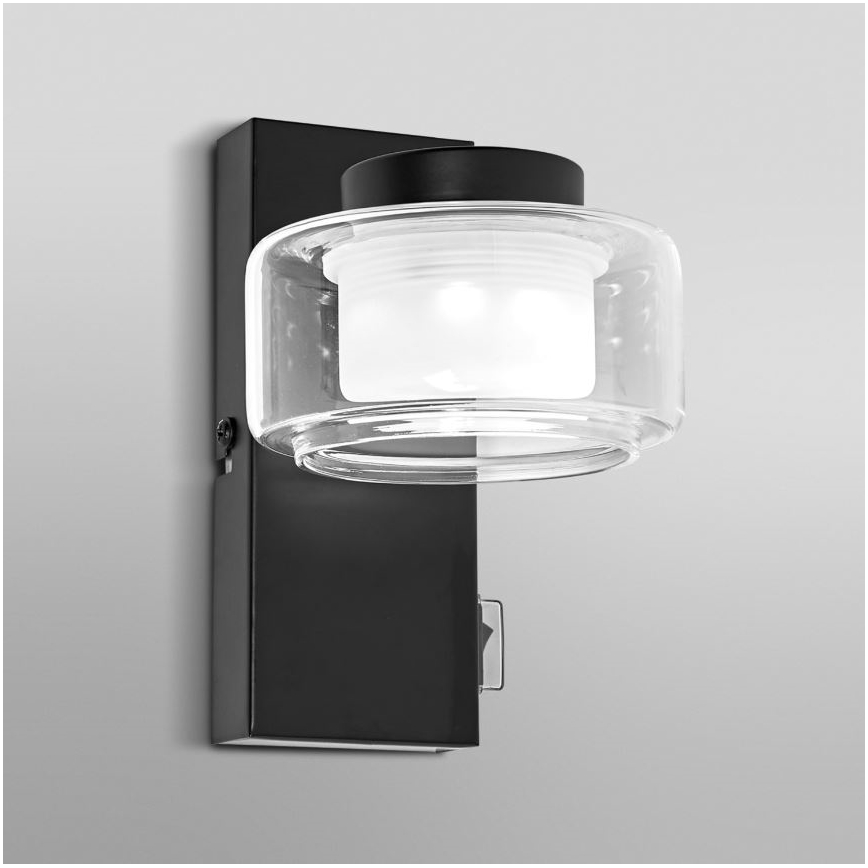 Ledvance - LED Zidna svjetiljka za kupaonicu ORBIS FLAME LED/5,5W/230V 3000/4000K IP44 crna