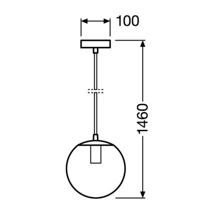 Ledvance - Luster na sajli BUBBLE 1xE27/40W/230V narančasta pr. 20 cm