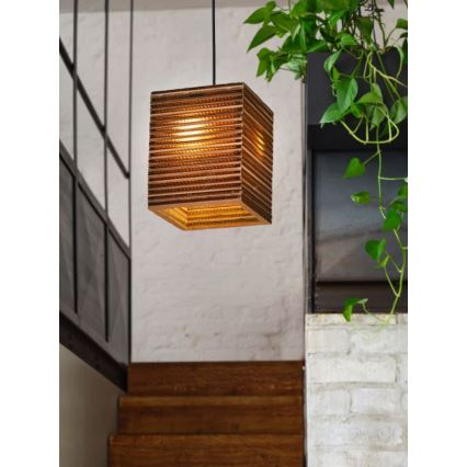 Ledvance - Luster na sajli DECOR CARDBOARD 1xE27/15W/230V 25x25 cm