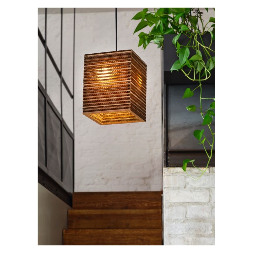 Ledvance - Luster na sajli DECOR CARDBOARD 1xE27/15W/230V 25x25 cm