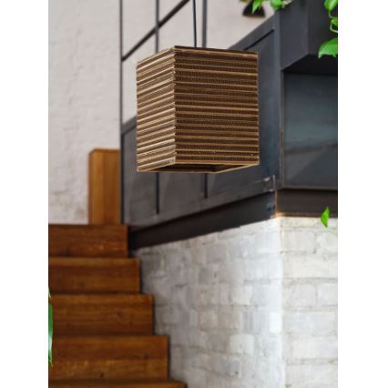 Ledvance - Luster na sajli DECOR CARDBOARD 1xE27/15W/230V 25x25 cm