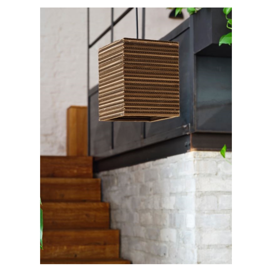 Ledvance - Luster na sajli DECOR CARDBOARD 1xE27/15W/230V 25x25 cm