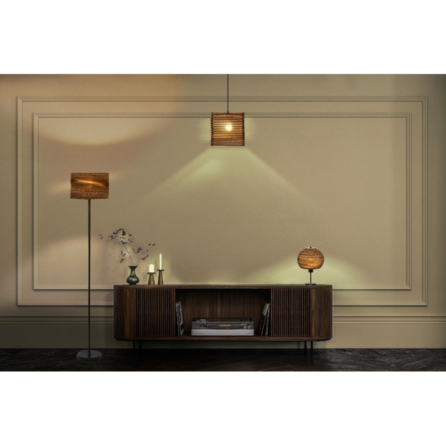 Ledvance - Luster na sajli DECOR CARDBOARD 1xE27/15W/230V 25x25 cm