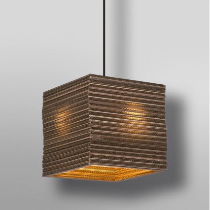 Ledvance - Luster na sajli DECOR CARDBOARD 1xE27/15W/230V 25x25 cm