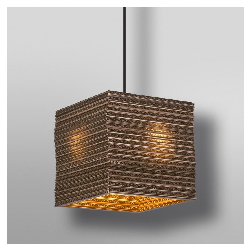 Ledvance - Luster na sajli DECOR CARDBOARD 1xE27/15W/230V 25x25 cm
