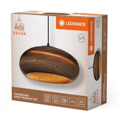 Ledvance - Luster na sajli DECOR CARDBOARD 1xE27/15W/230V pr. 40 cm