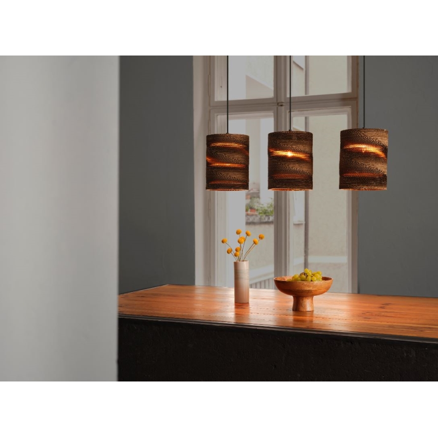 Ledvance - Luster na sajli DECOR CARDBOARD 3xE27/15W/230V