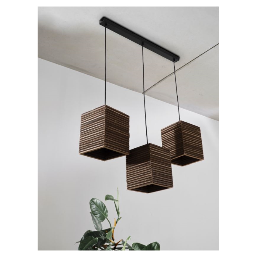 Ledvance - Luster na sajli DECOR CARDBOARD 3xE27/15W/230V