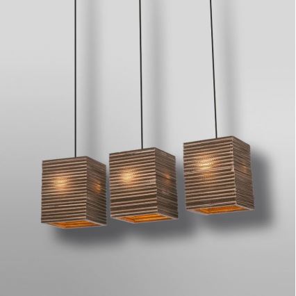 Ledvance - Luster na sajli DECOR CARDBOARD 3xE27/15W/230V