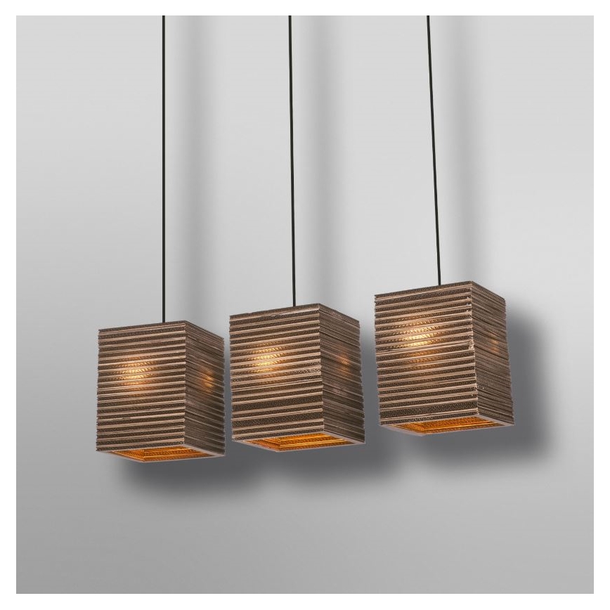 Ledvance - Luster na sajli DECOR CARDBOARD 3xE27/15W/230V
