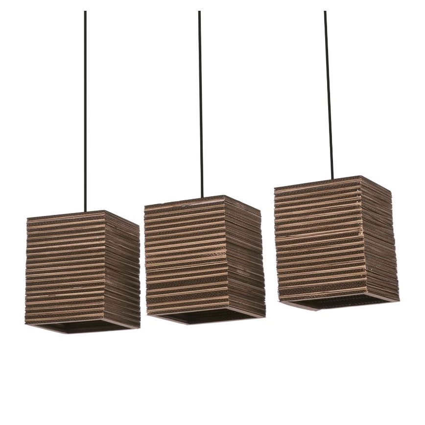 Ledvance - Luster na sajli DECOR CARDBOARD 3xE27/15W/230V