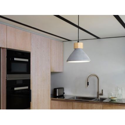 Ledvance - Luster na sajli DECOR CONCRETE 1xE27/15W/230V pr. 22 cm beton siva