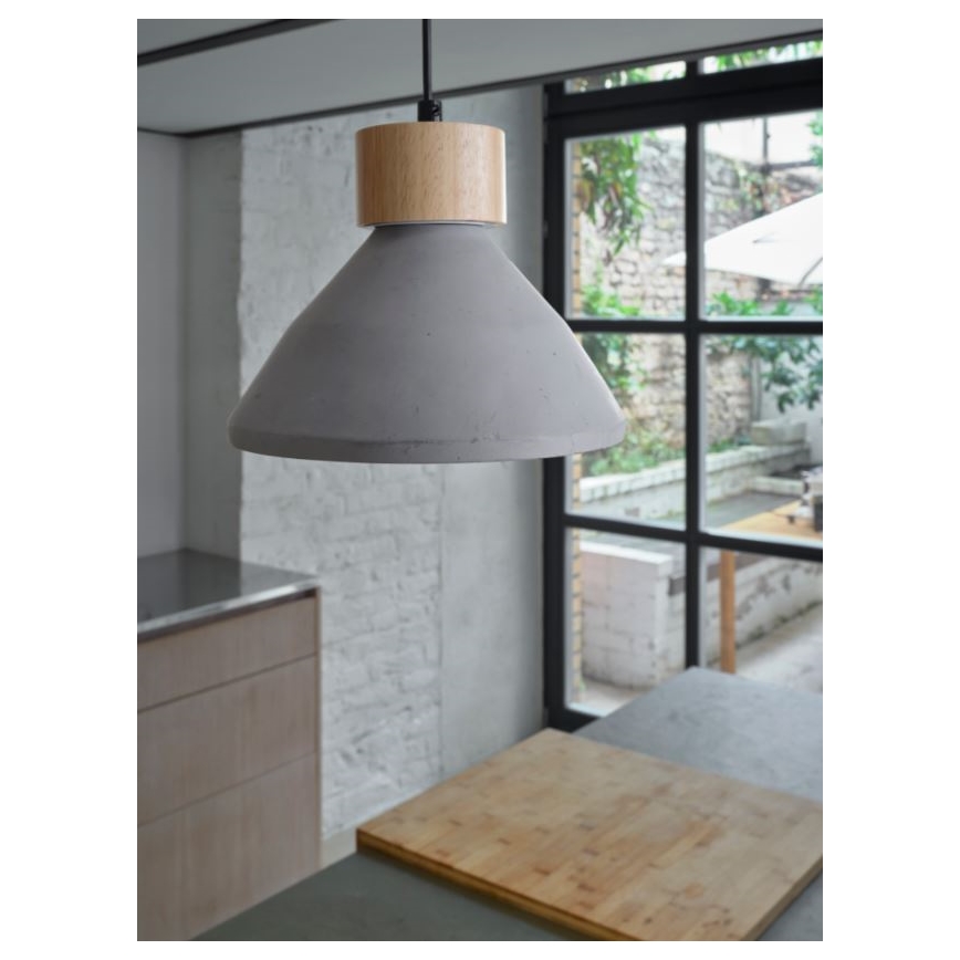 Ledvance - Luster na sajli DECOR CONCRETE 1xE27/15W/230V pr. 22 cm beton siva