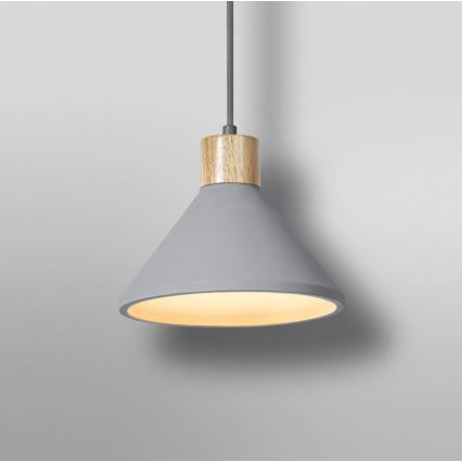 Ledvance - Luster na sajli DECOR CONCRETE 1xE27/15W/230V pr. 22 cm beton siva