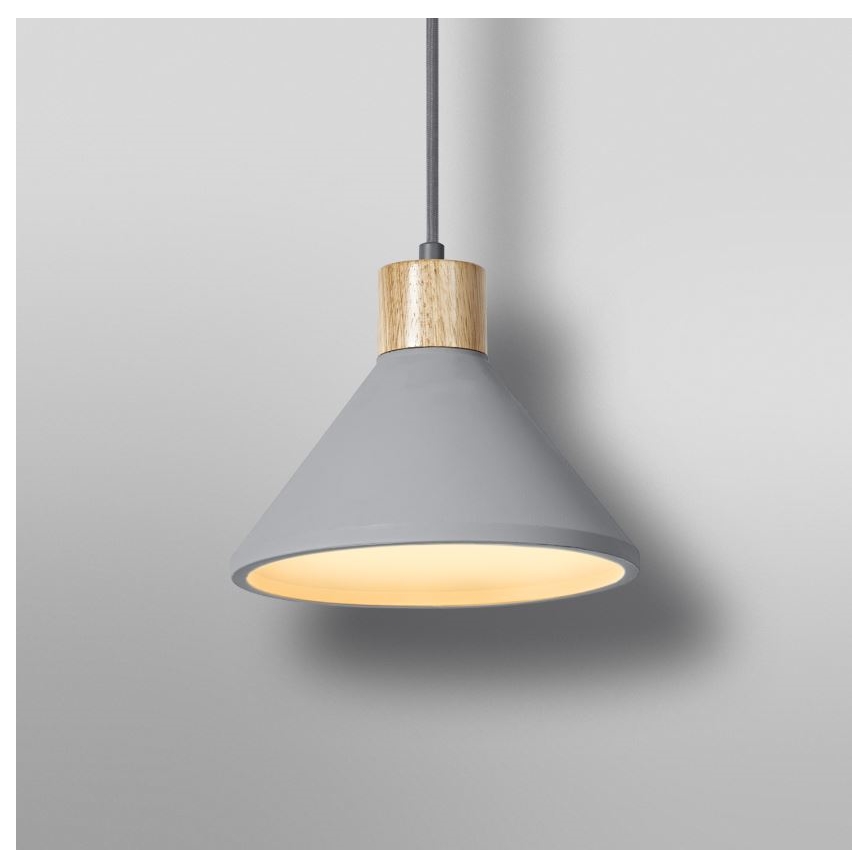 Ledvance - Luster na sajli DECOR CONCRETE 1xE27/15W/230V pr. 22 cm beton siva