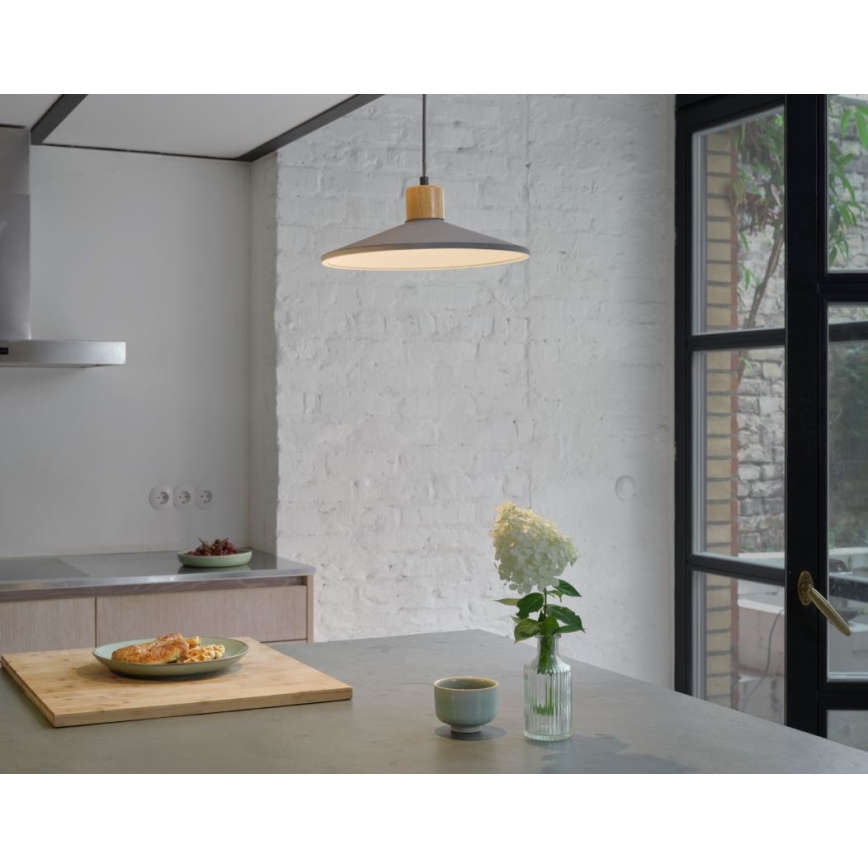 Ledvance - Luster na sajli DECOR CONCRETE 1xE27/15W/230V pr. 32 cm beton siva