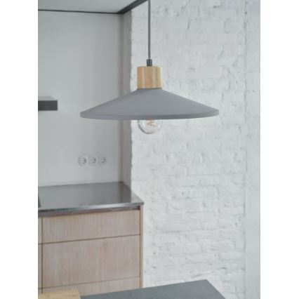 Ledvance - Luster na sajli DECOR CONCRETE 1xE27/15W/230V pr. 32 cm beton siva