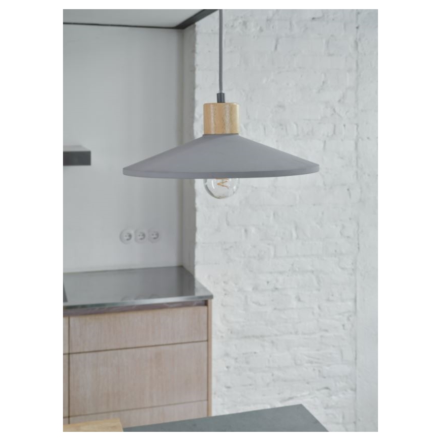 Ledvance - Luster na sajli DECOR CONCRETE 1xE27/15W/230V pr. 32 cm beton siva