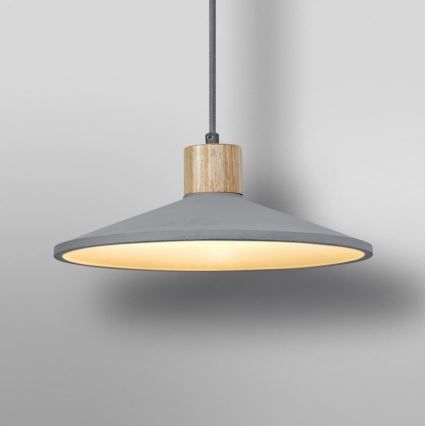 Ledvance - Luster na sajli DECOR CONCRETE 1xE27/15W/230V pr. 32 cm beton siva