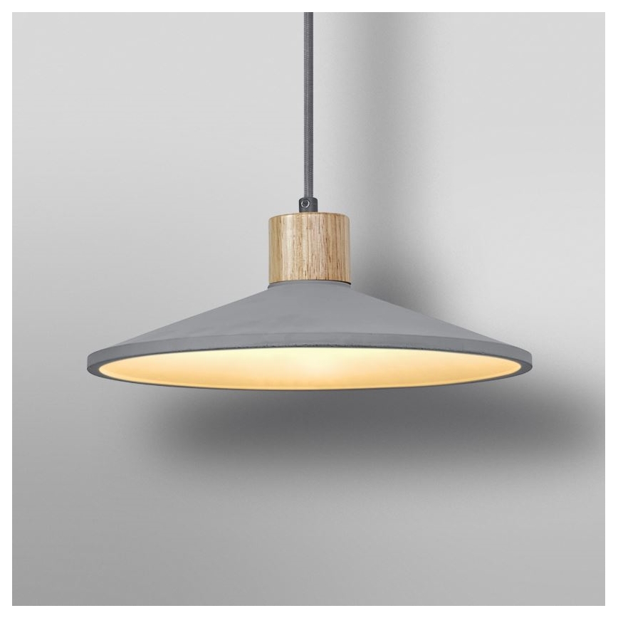 Ledvance - Luster na sajli DECOR CONCRETE 1xE27/15W/230V pr. 32 cm beton siva
