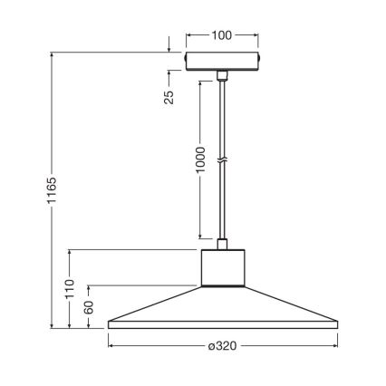Ledvance - Luster na sajli DECOR CONCRETE 1xE27/15W/230V pr. 32 cm beton siva