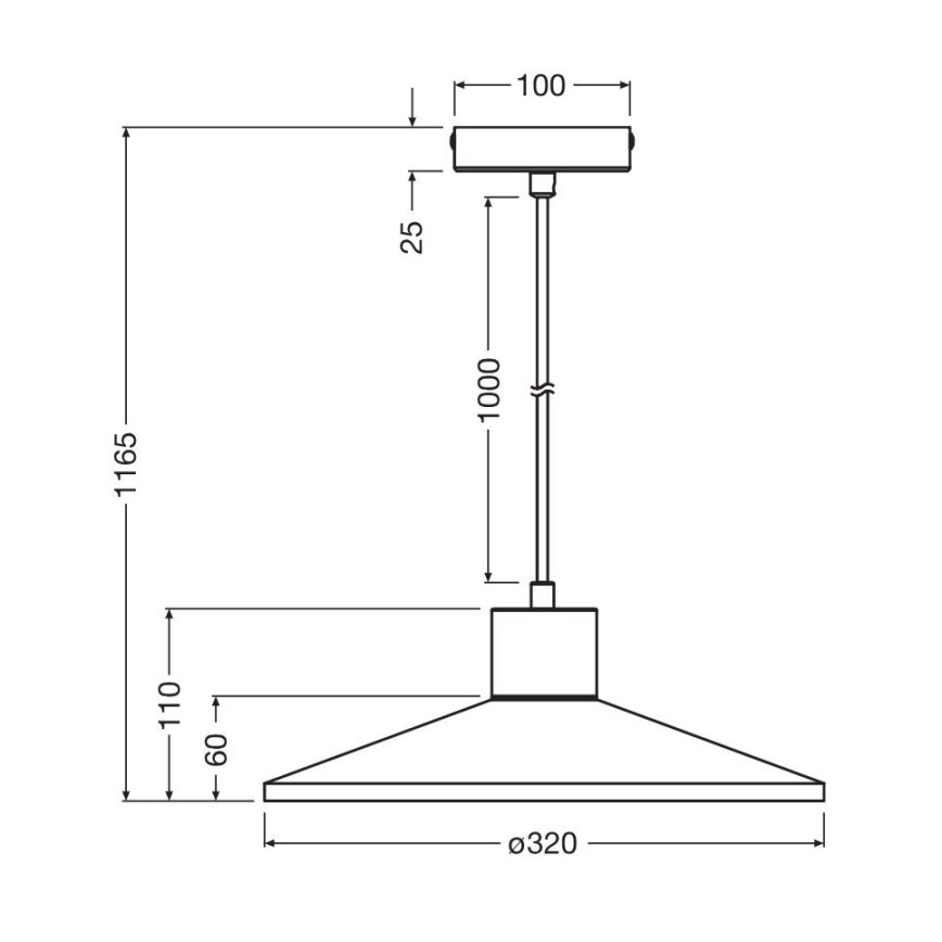 Ledvance - Luster na sajli DECOR CONCRETE 1xE27/15W/230V pr. 32 cm beton siva
