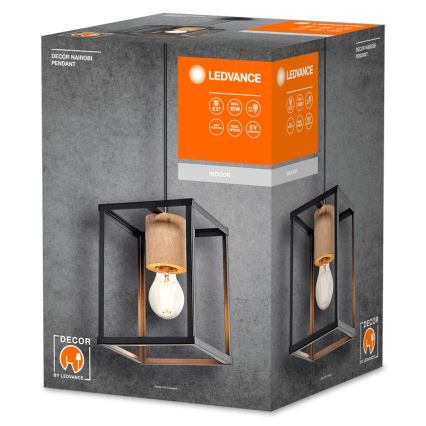 Ledvance - Luster na sajli DECOR NAIROBI 1xE27/15W/230V kaučukovac