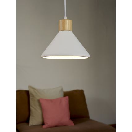 Ledvance - Luster na sajli DECOR PLASTER 1xE27/25W/230V pr. 22 cm gips bijela