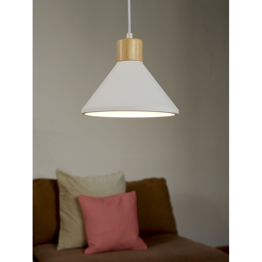 Ledvance - Luster na sajli DECOR PLASTER 1xE27/25W/230V pr. 22 cm gips bijela