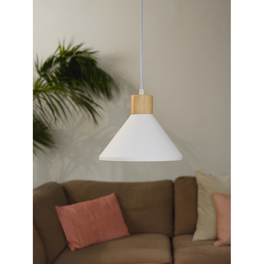 Ledvance - Luster na sajli DECOR PLASTER 1xE27/25W/230V pr. 22 cm gips bijela