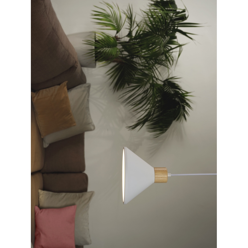 Ledvance - Luster na sajli DECOR PLASTER 1xE27/25W/230V pr. 22 cm gips bijela