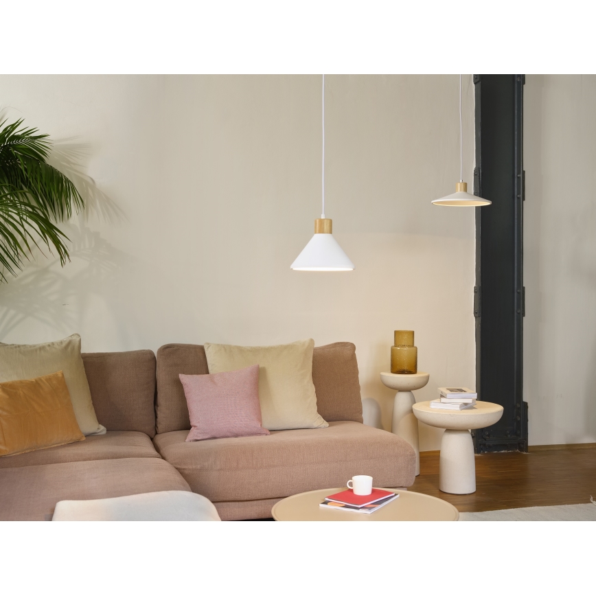 Ledvance - Luster na sajli DECOR PLASTER 1xE27/25W/230V pr. 22 cm gips bijela