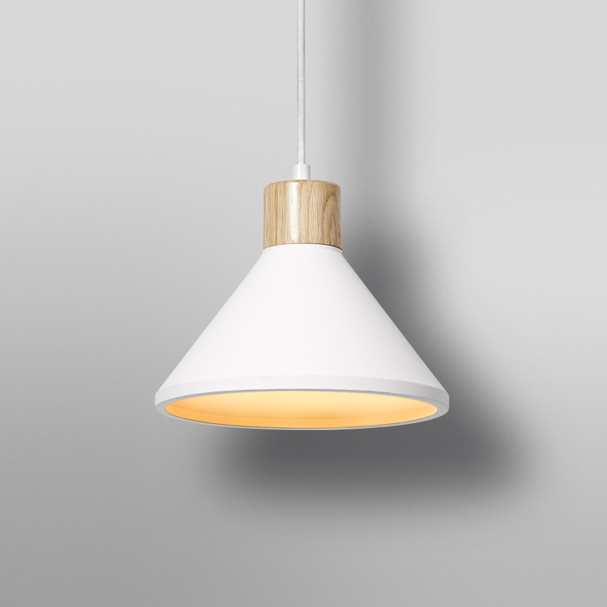 Ledvance - Luster na sajli DECOR PLASTER 1xE27/25W/230V pr. 22 cm gips bijela