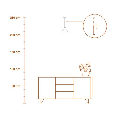 Ledvance - Luster na sajli DECOR PLASTER 1xE27/25W/230V pr. 22 cm gips bijela