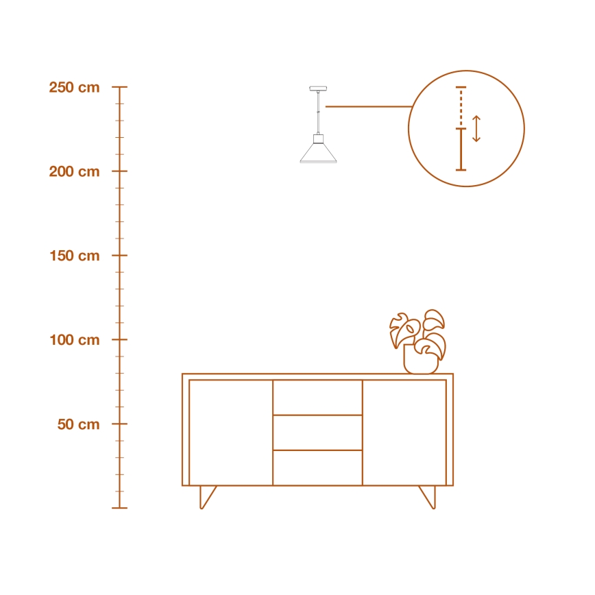 Ledvance - Luster na sajli DECOR PLASTER 1xE27/25W/230V pr. 22 cm gips bijela