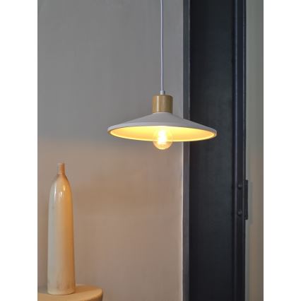 Ledvance - Luster na sajli DECOR PLASTER 1xE27/25W/230V pr. 32 cm gips bijela