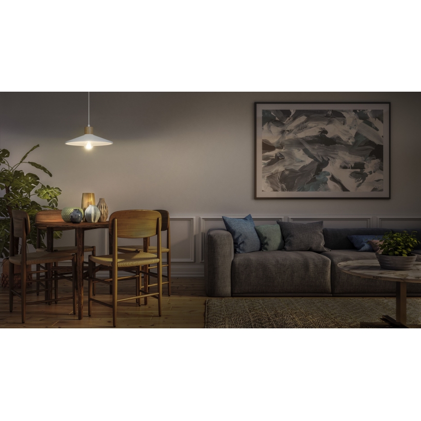 Ledvance - Luster na sajli DECOR PLASTER 1xE27/25W/230V pr. 32 cm gips bijela
