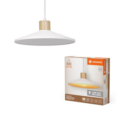 Ledvance - Luster na sajli DECOR PLASTER 1xE27/25W/230V pr. 32 cm gips bijela