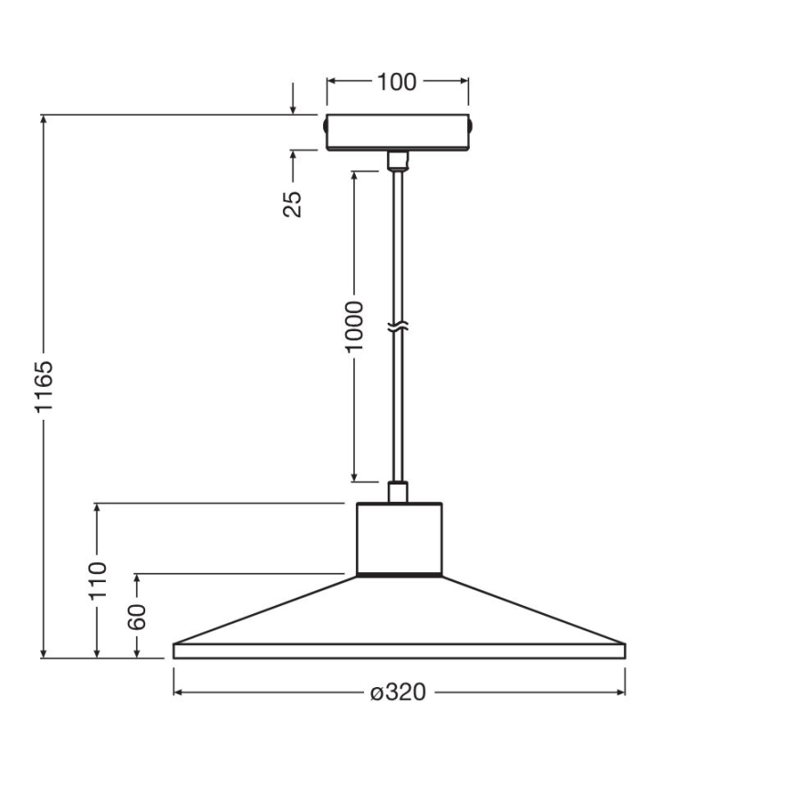 Ledvance - Luster na sajli DECOR PLASTER 1xE27/25W/230V pr. 32 cm gips bijela