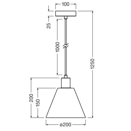 Ledvance - Luster na sajli DECOR RAFFIA 1xE27/15W/230V rafija